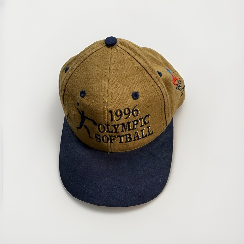 The Game Snapback Hat Unisex OS Beige Good 1996 Atlanta Olympic Softball Vintage
